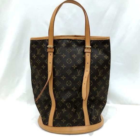 Louis Vuitton Brown and Tan Monogram Bucket GM Tote - Picture 2 of 13